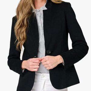 Gibson Notch Collar Knit Blazer Black Medium